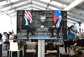 Presidents Joe Biden and Vladimir Putin in Geneva