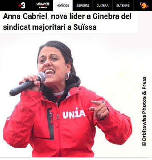 Cataluña 3  Anna Gabriel nova líder UNIA